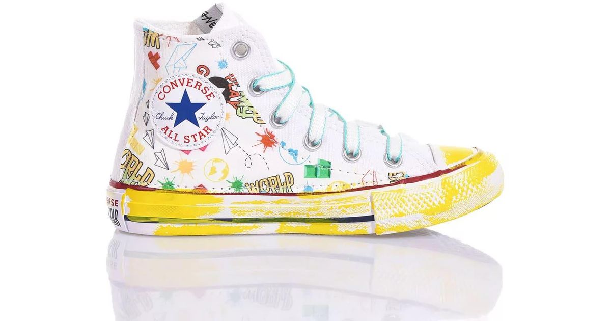 MIMANERA Converse Junior Playground By Alyssa in Yellow Lyst UK