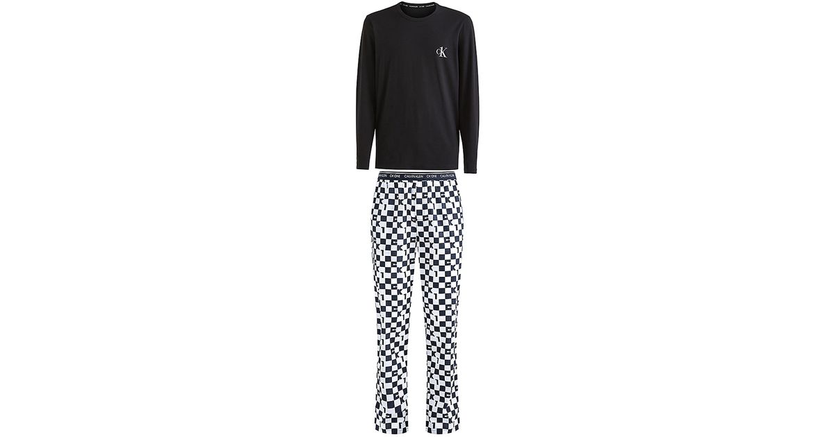 Calvin Klein Pajamas Set With Pants in Black for Men | Lyst