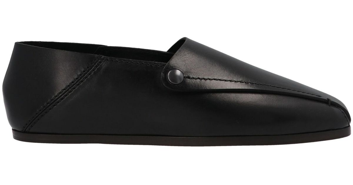 Lemaire Leather Folded Shoes in Black for Men - Lyst