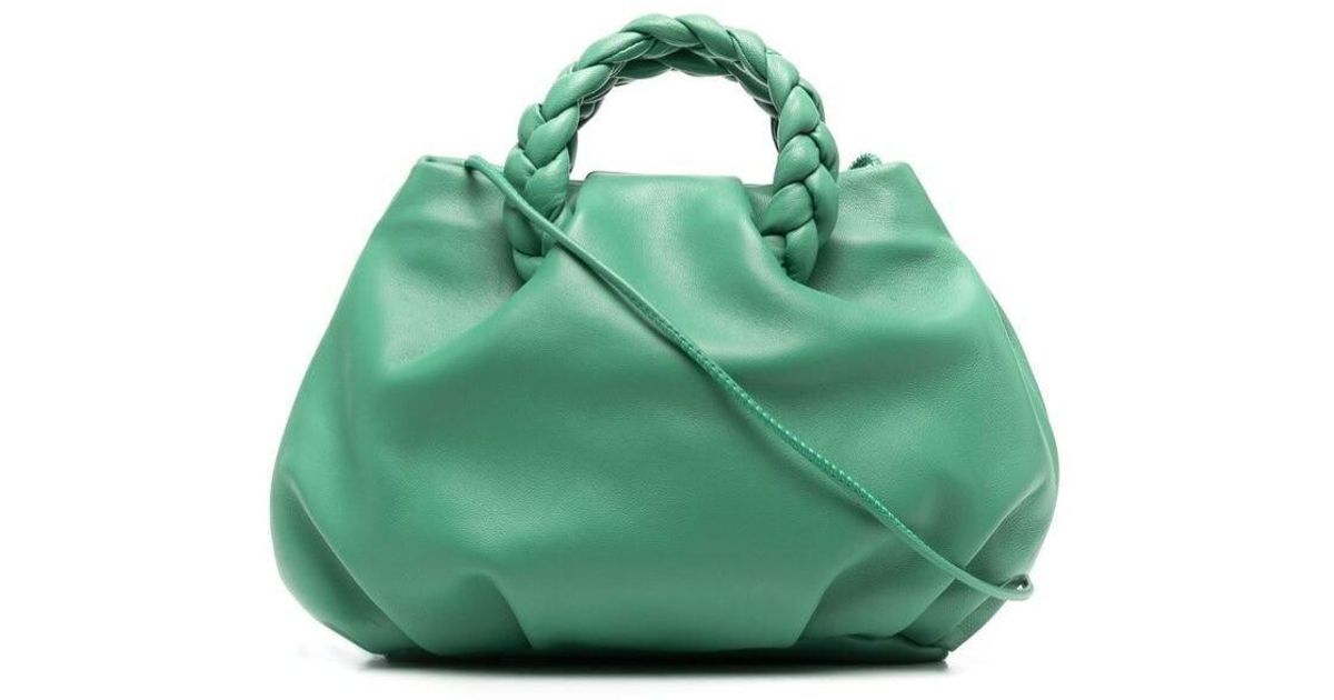 Hereu Womans Bonbon Leather Crossbody Bag in Green | Lyst UK