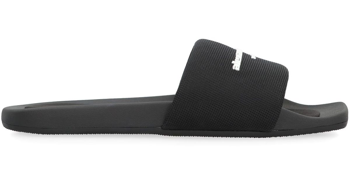 alexanderwang AW NYLON WEDGE FLIP FLOPS BLACK - alexanderwang® US