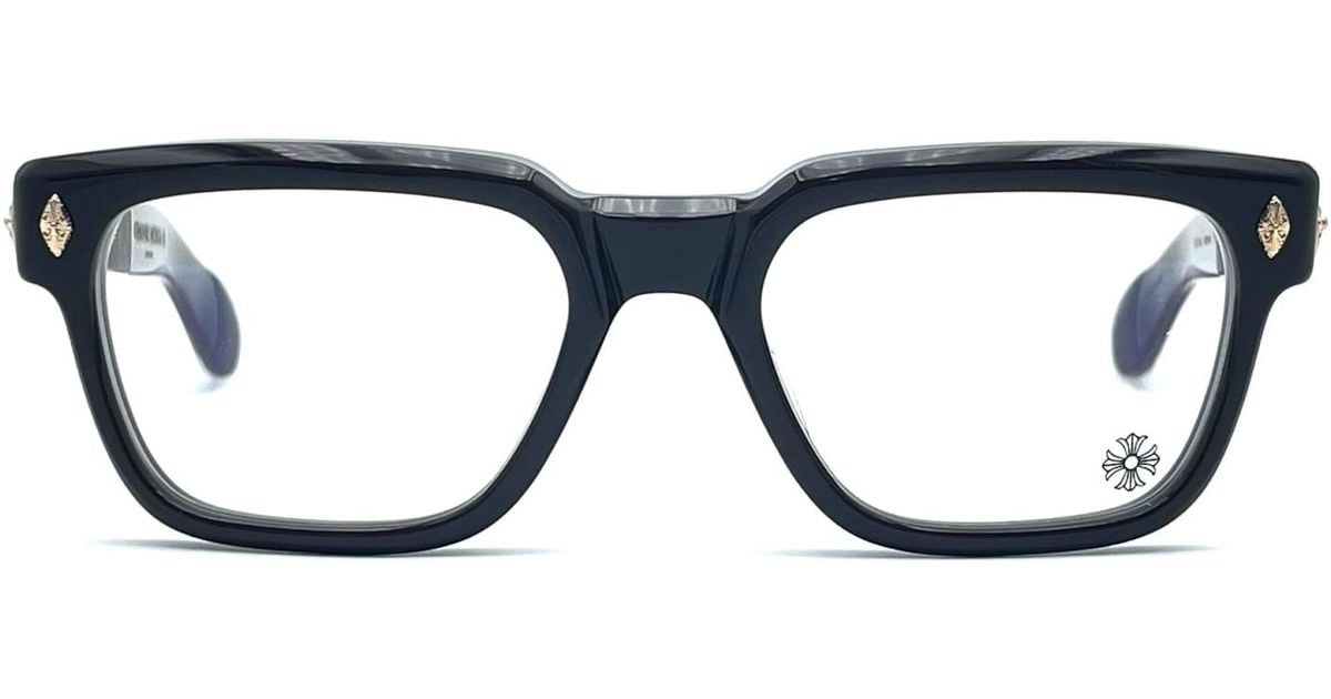 在庫少◆送料込♪【CHROME HEARTS】メガネ Pen 15 Classic Brown Chrome Hearts Pen 15 - Classic Brown Rx Glasses | italist