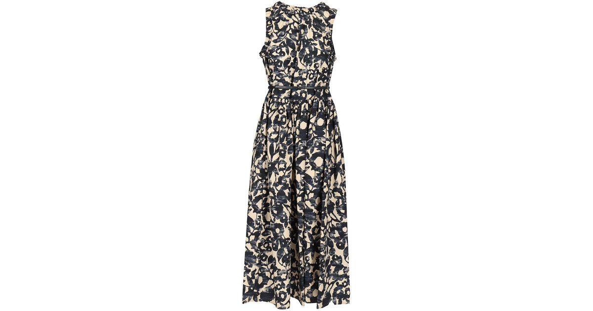 関税込み【S Max Mara】MARLENA Printed dress プリントドレス Ecru printed poplin 'S Max Mara Marlena dress | H-Brands
