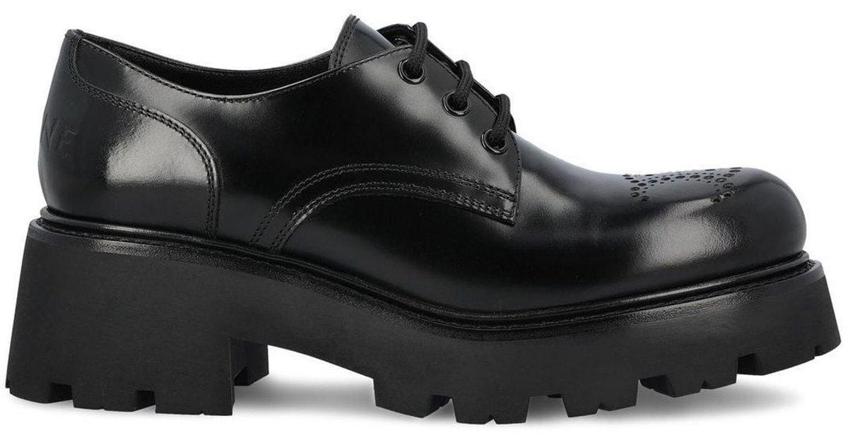 Celine Triomphe Ranger Derby Shoes in Black | Lyst