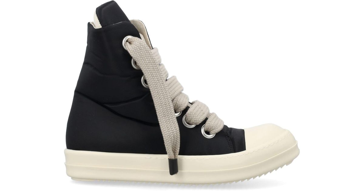 Rick Owens Jumbo Lace Puffer Sneakers in Black for Men | Lyst UK
