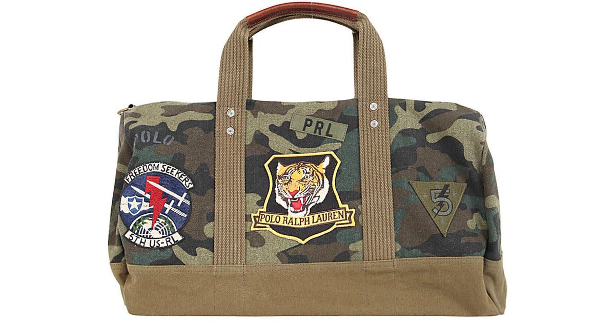 Polo Ralph Lauren Camouflage Patchdetailed Duffle Bag for Men Lyst