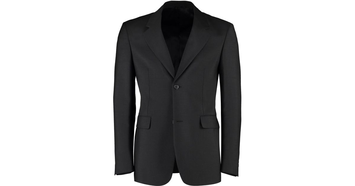 Prada Men Black Wool Blazer main image 1