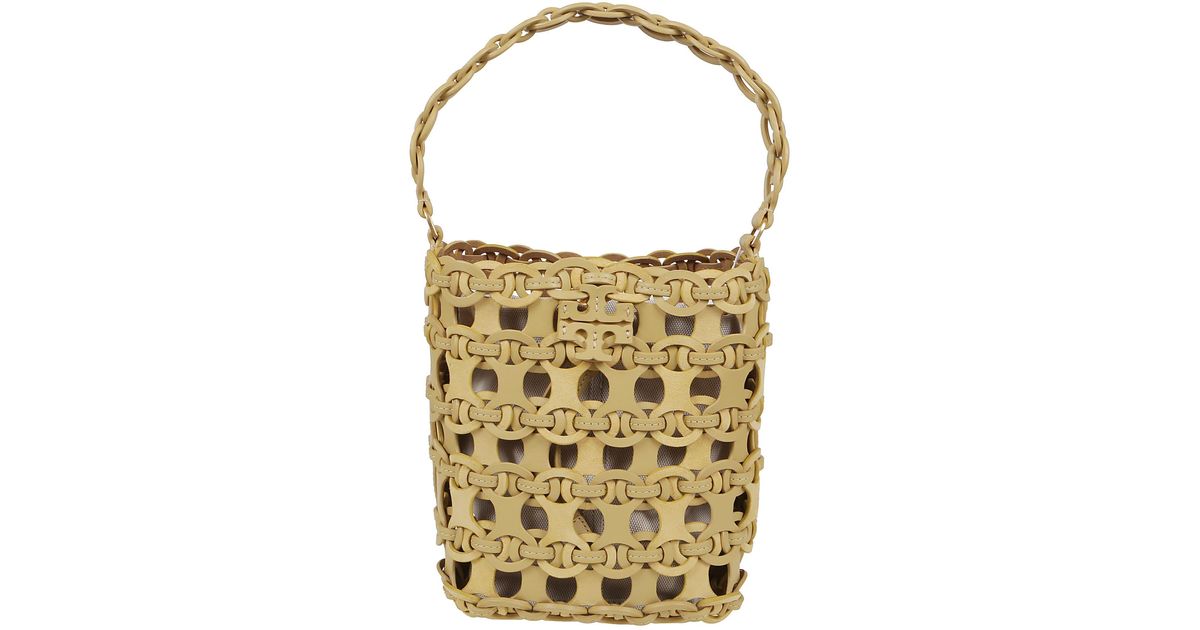 Tory Burch Mcgraw Die Cut Small Bucket Bag Lyst