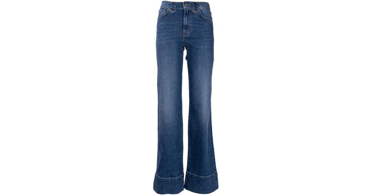 7 For All Mankind Seven Jeans Denim in Blue | Lyst