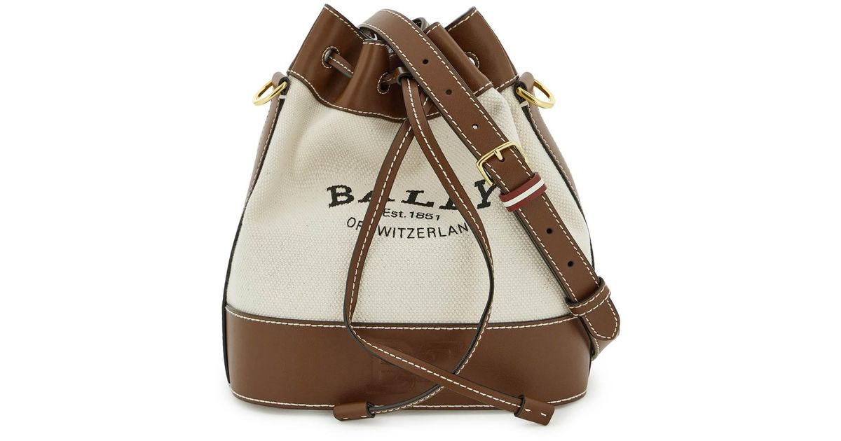 Bally 'cleoh' Bucket Bag in Natural Lyst
