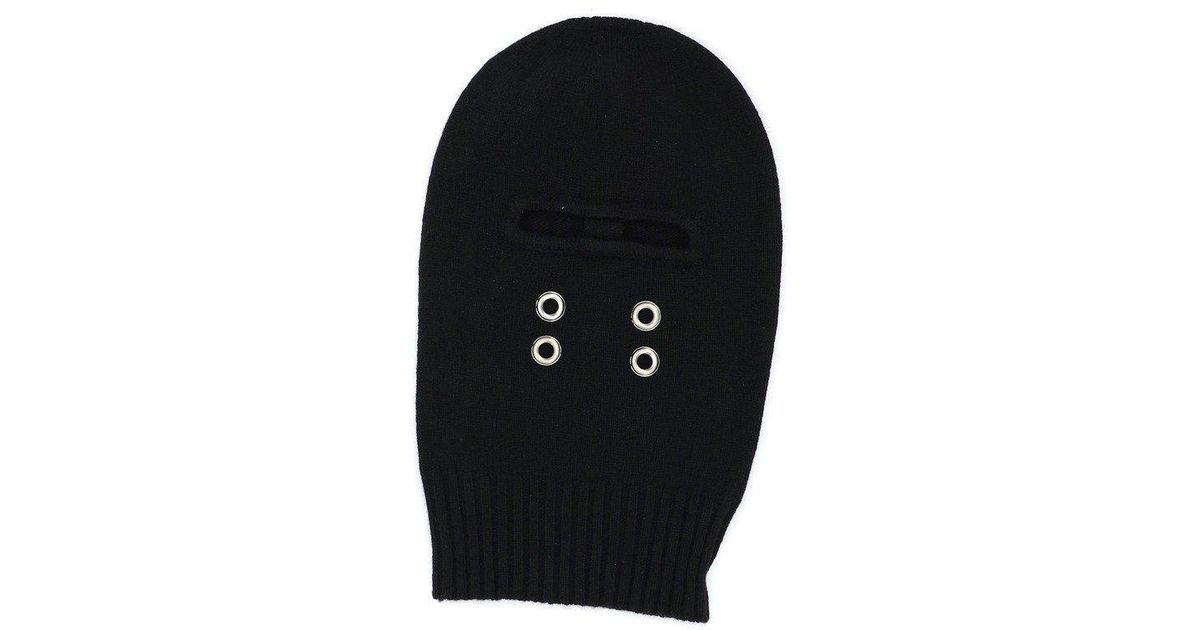 Rick Owens Gimp Knitted Balaclava in Black for Men | Lyst