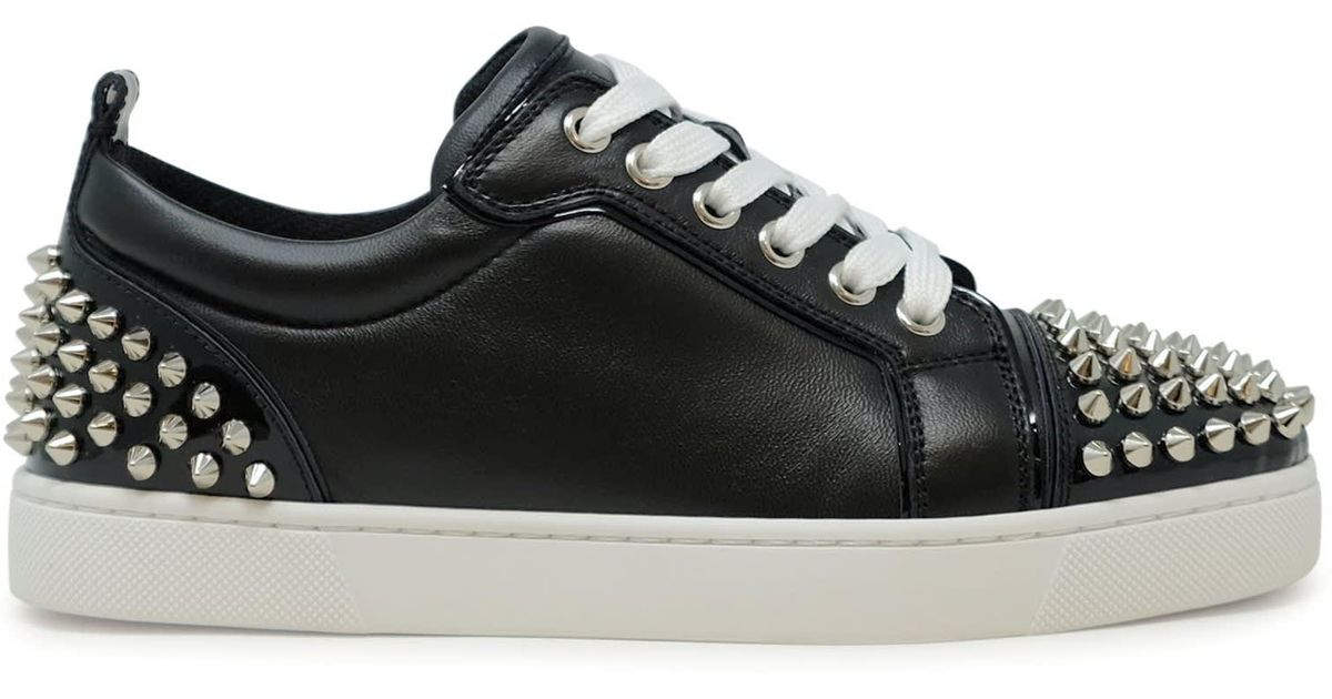 Christian Louboutin Louise Junior Spikes Nappa Sneakers in Black | Lyst