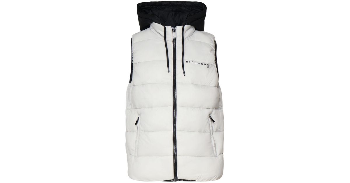 RICHMOND Padded Jacket Vest in Black for Men Lyst