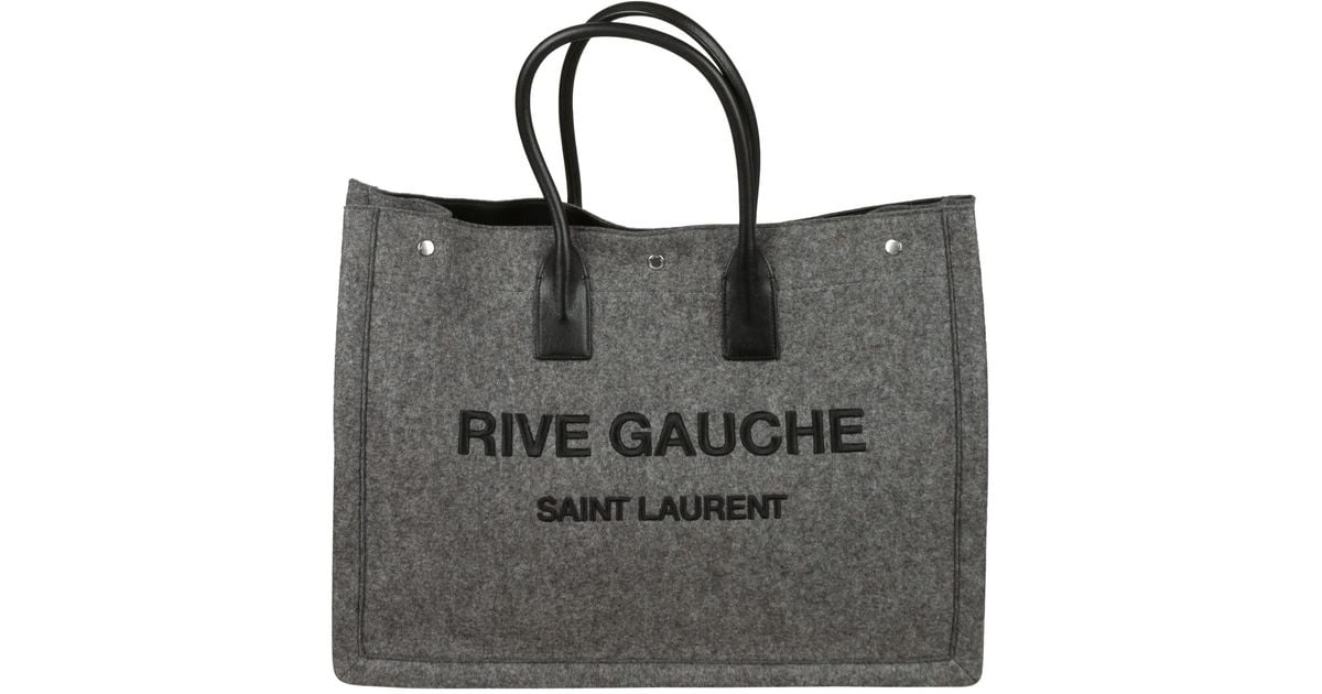 Saint Laurent Rive Gauche Tote in Gray for Men | Lyst