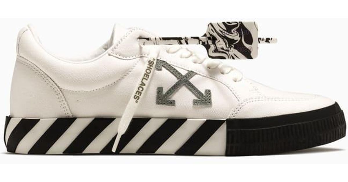 Off-White c/o Virgil Abloh Low Vulcanized Eco Canvas Sneakers ...