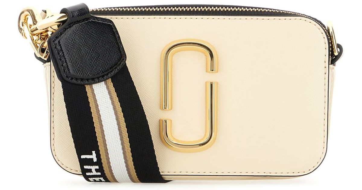 Marc Jacobs TwoTone Leather Snapshot Crossbody Bag in Black Lyst UK