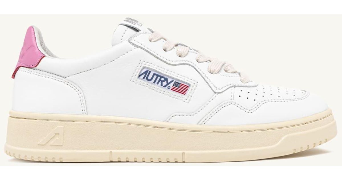 Autry Sneakers Medialist Low Ll55 Bianco/rosa in White | Lyst