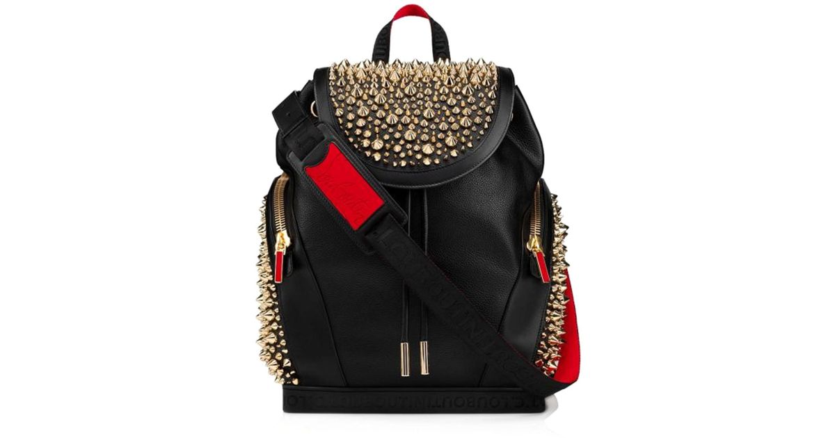 Christian Louboutin Leather Backpack With Studs in Black for Men | Lyst