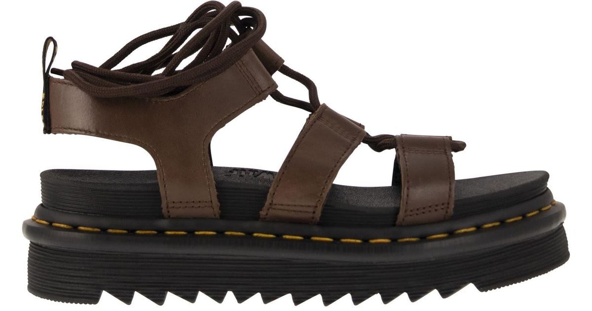 Dr. Martens Nartilla Gladiator Sandals in Brown Lyst