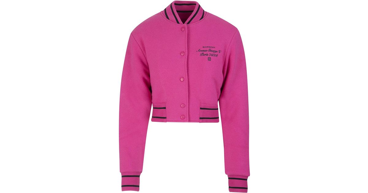 【関税&送料込】Givenchy Pink Cotton Bomber Jacket Givenchy pink with black bomber jacket size XS oyc