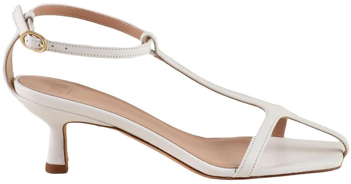 Erika Cavallini Semi Couture White Sandals | Lyst