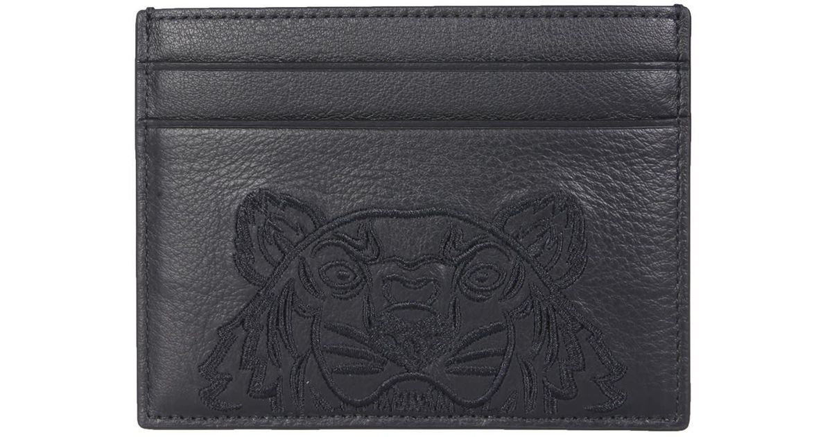 KENZO Leather Card Holder for Men - Save 19% - Lyst
