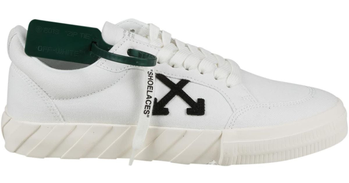 Off-White c/o Virgil Abloh Low Vulcanized Canvas Sneakers in White for ...