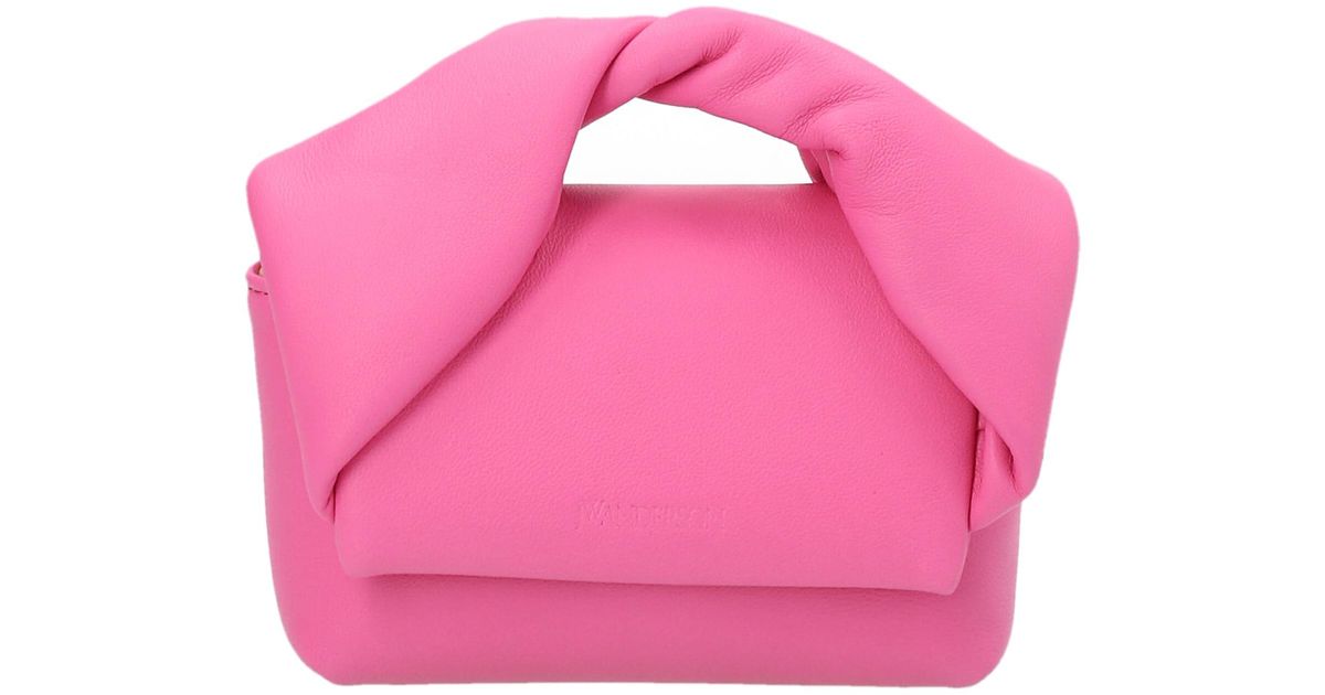 - Save 17% JW Anderson Leather Twister Handbag in Fuchsia Pink Womens Bags Top-handle bags 