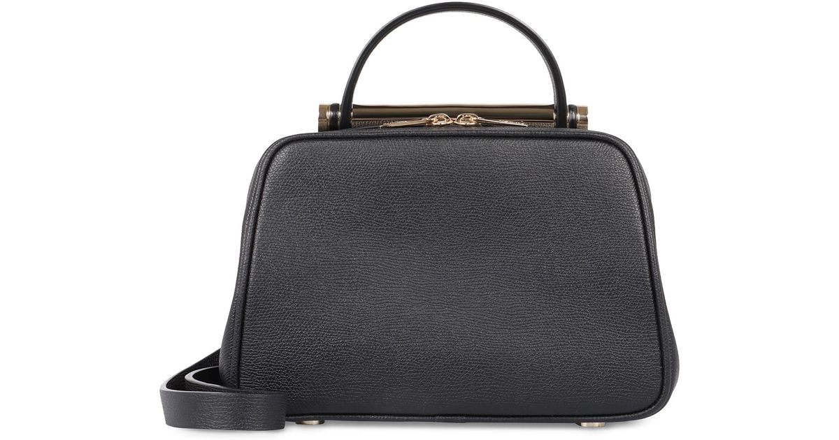 Valextra Leather Handbag in Black | Lyst UK