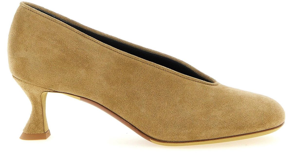 Moschino Duck Pumps in Natural | Lyst