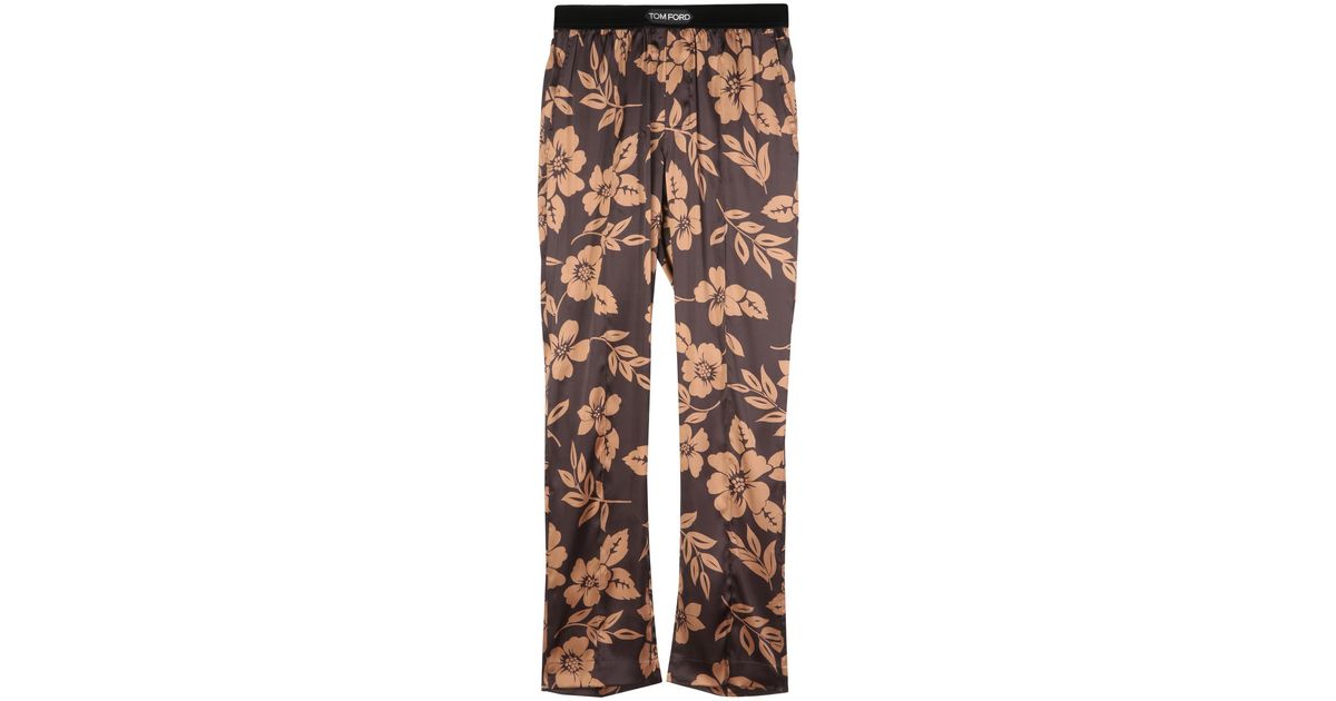 Tom Ford Silk Pajamas Trousers for Men - Lyst