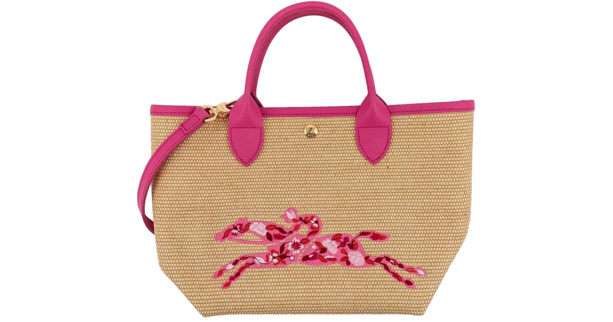Longchamp Le Panier Pliage Handbag in Pink | Lyst