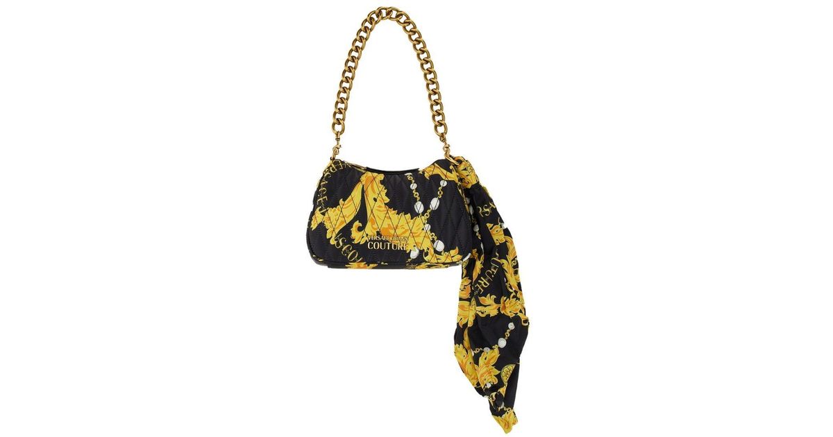 Versace Jeans Couture Chain Couture Print Small Shoulder Bag in Metallic Lyst