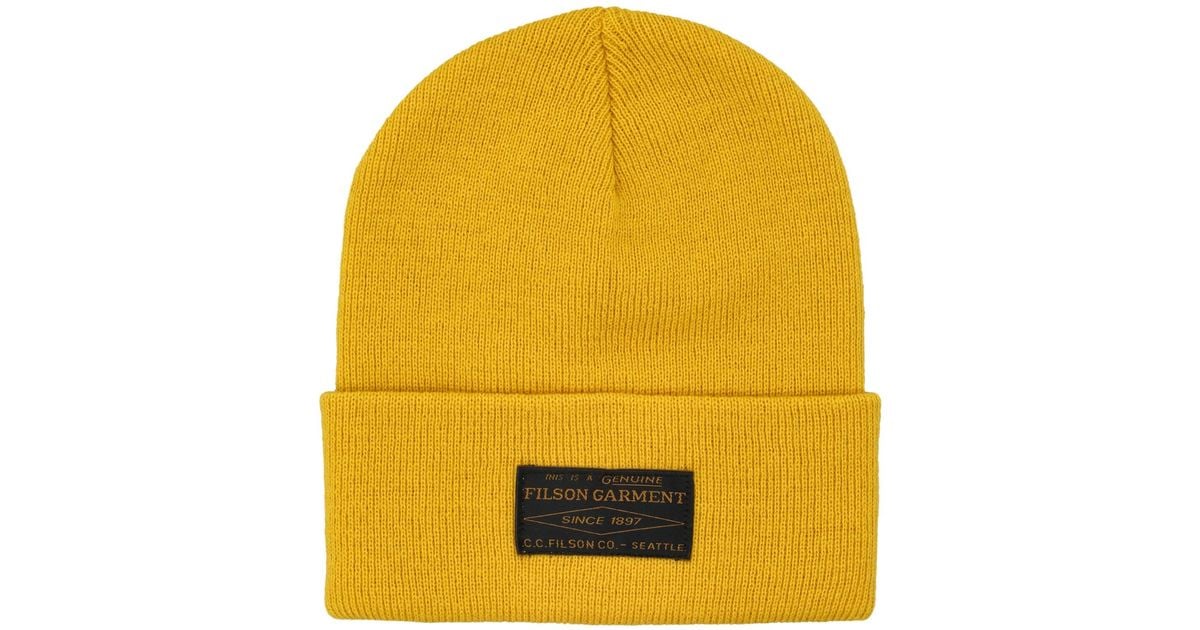 Filson Ballard Watch Cap in Yellow for Men | Lyst