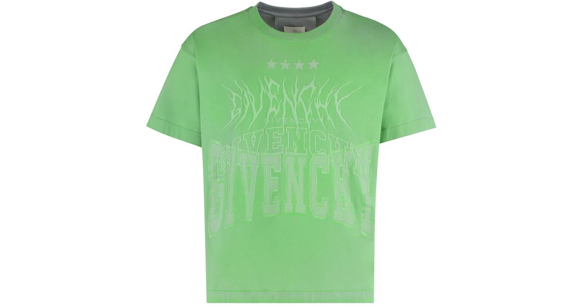 Givenchy Cotton Crew-Neck T-Shirt in Green for Men | Lyst Givenchy Cotton Crew-Neck T-Shirt in Green for Men | Lyst