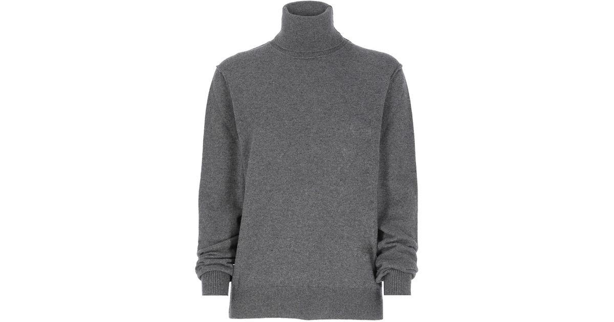 Maison Margiela Cashmere Sweater in Gray | Lyst