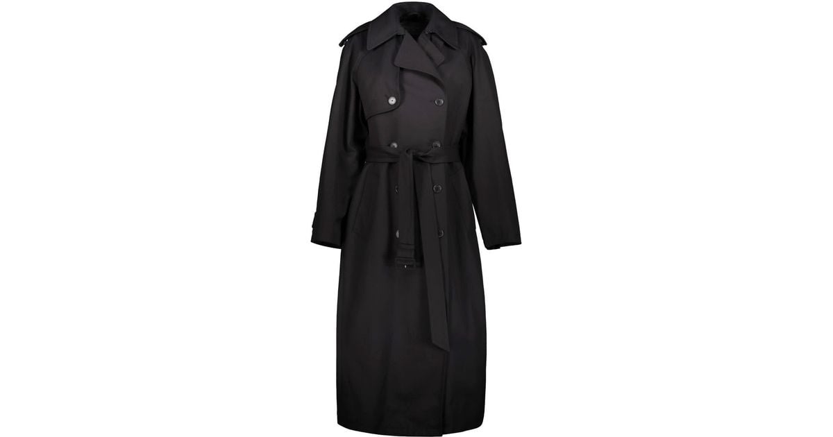 Balenciaga Garde-robe Hourglass Trench in Black | Lyst