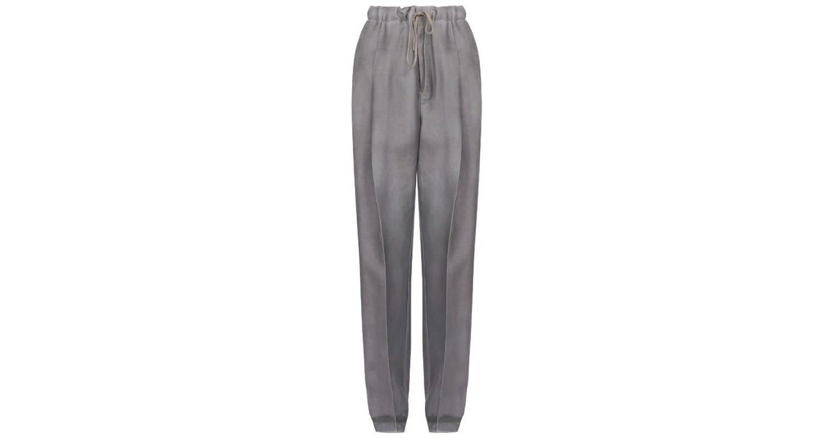 Maison Martin Margiela Slit Leg Fitted Trousers - Cotton Rayon Black