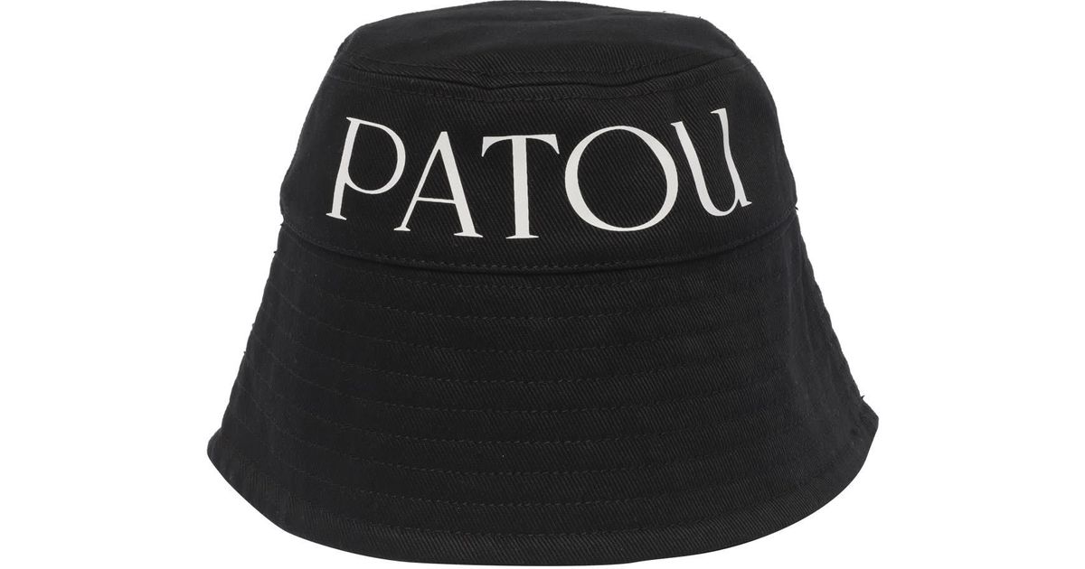 Patou Logo Bucket Hat in Black | Lyst