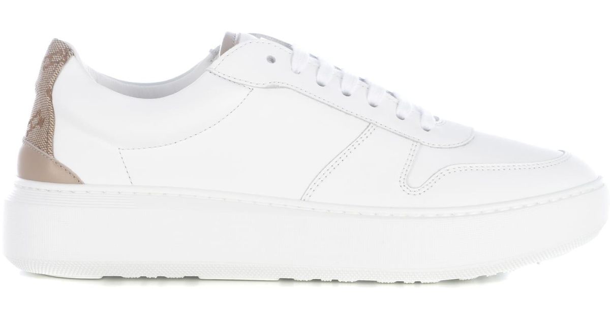 Herno Sneakers Monogram In Leather in White | Lyst