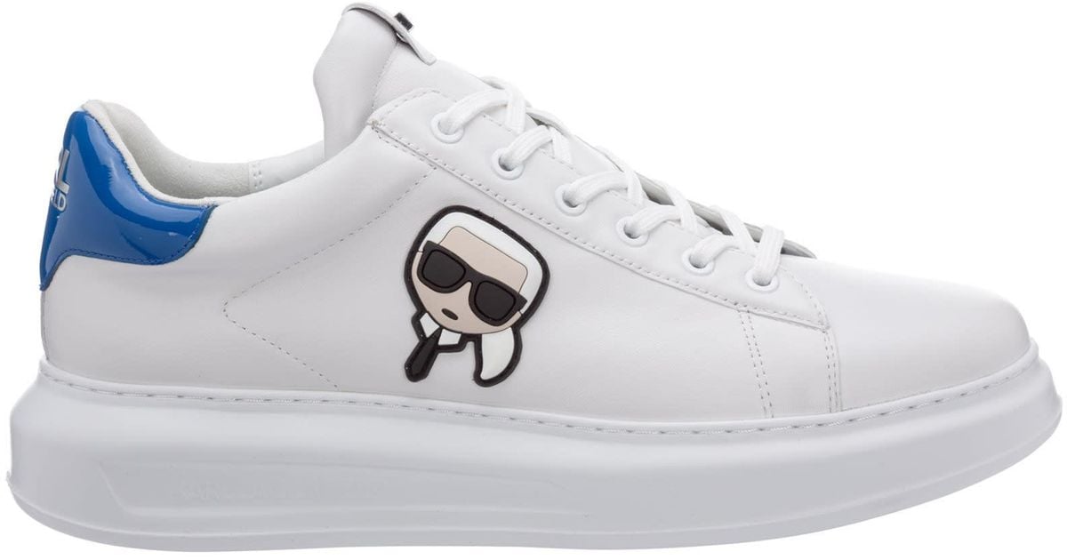 Karl Lagerfeld Shoes Leather Trainers Sneakers K/ikonik Kapri in White