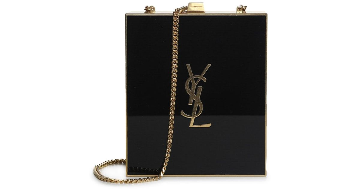 Saint Laurent Box Bag In Plexiglass And Metal in Black | Lyst
