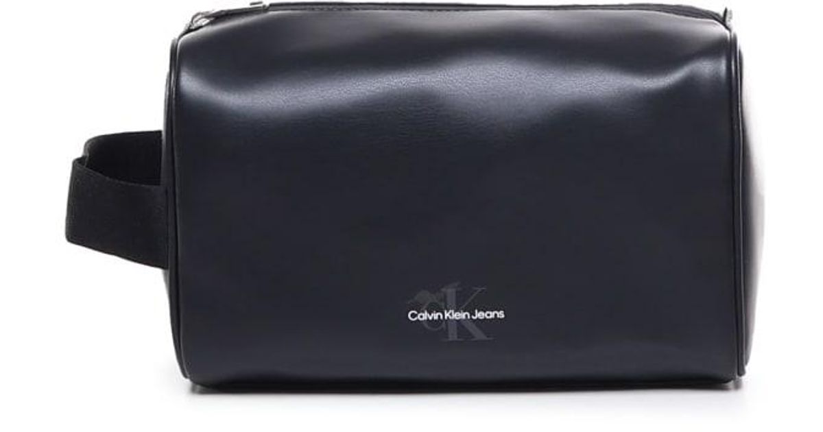 Calvin Klein Toiletry Bag With Logo in Blue for Men Lyst