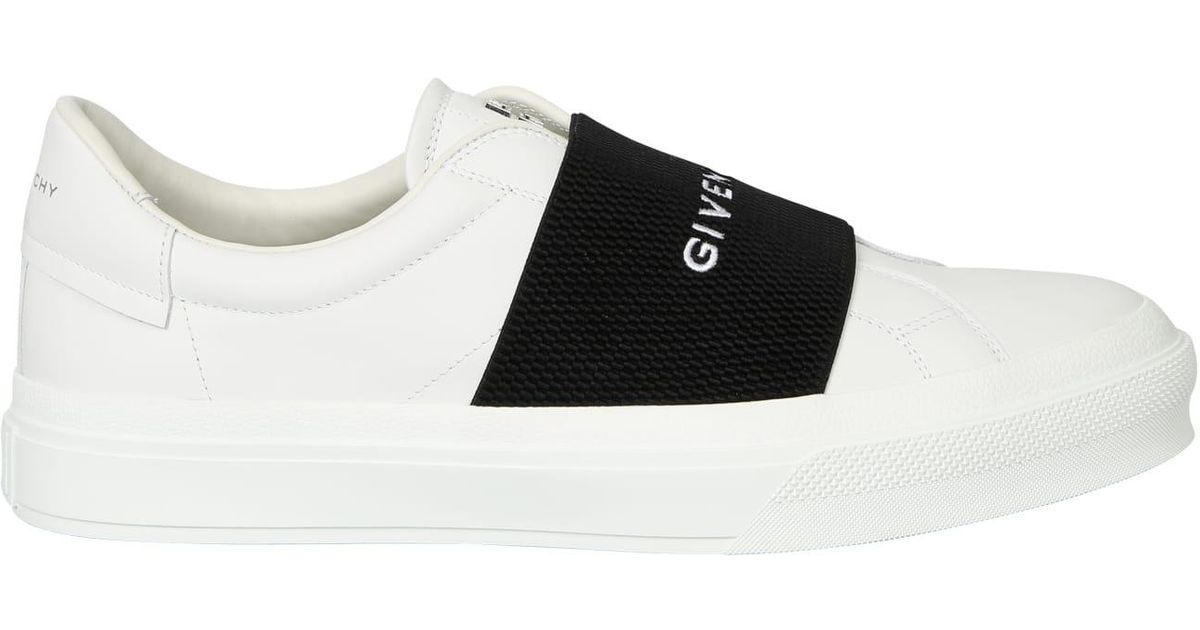Givenchy Leather Sneakers Paris Strap in White for Men - Lyst