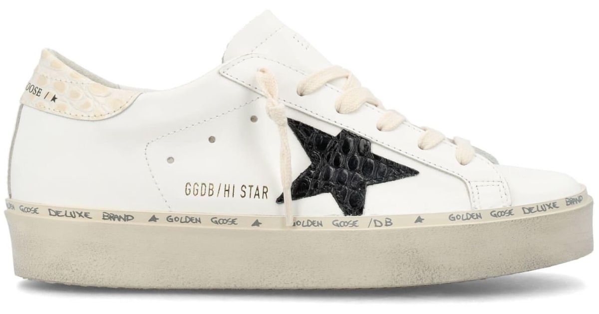 Golden Goose Hi Star Classic Sneakers in White | Lyst