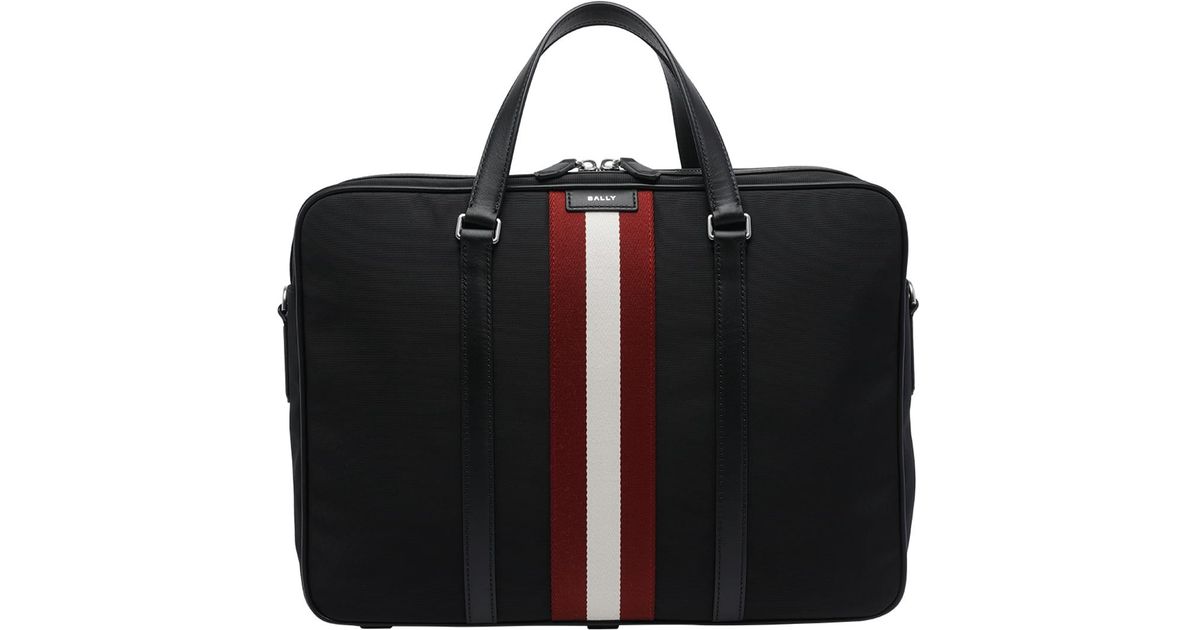 Code Briefcase Bally Code Briefcase in Black for Men | Lyst