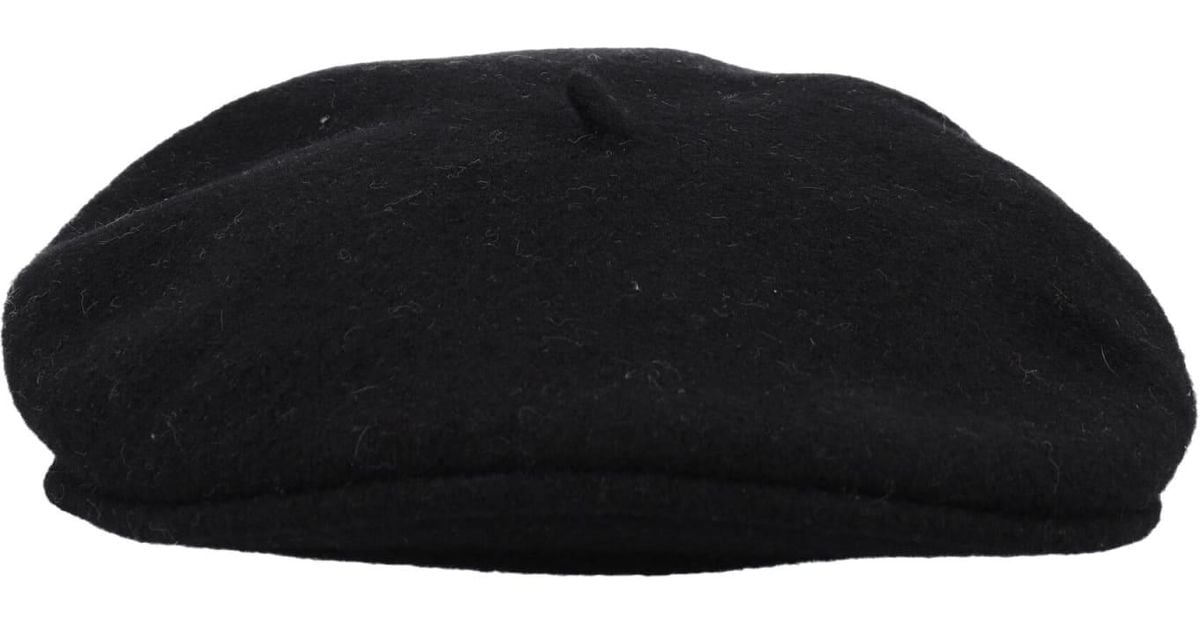 Marine Serre Embroidered French Beret in Black | Lyst