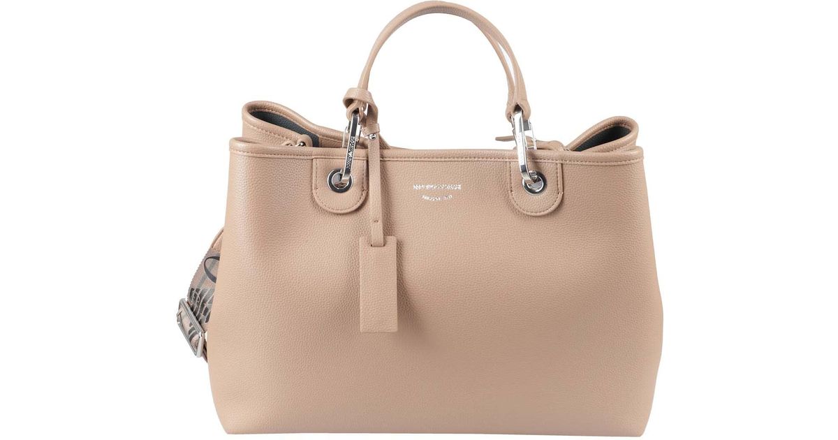 Emporio Armani Shopping Bag in Natural Lyst