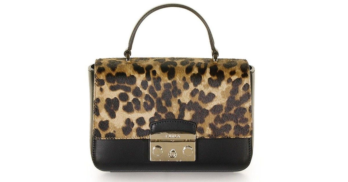 超美品 FURLA ギルダー GILDA Leopard Tote Mini furla-Greigenero-Leopard-