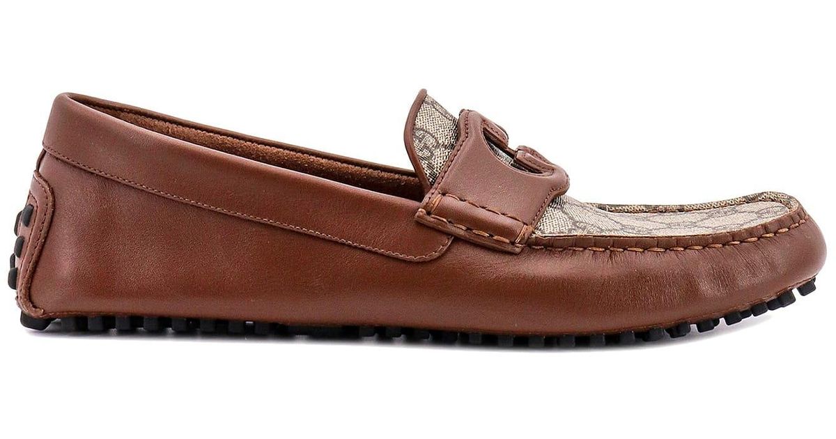 Gucci Driver Loafer in Brown for Men | Lyst